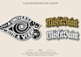 do vintage style enamel pin vector design